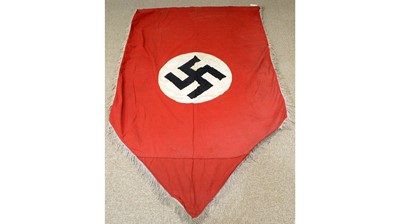 Lot 223 - A German Second World War period banner flag, with photograph