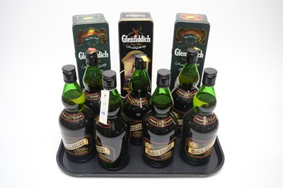 Lot 600 - Three bottles of Glenfiddich, and others