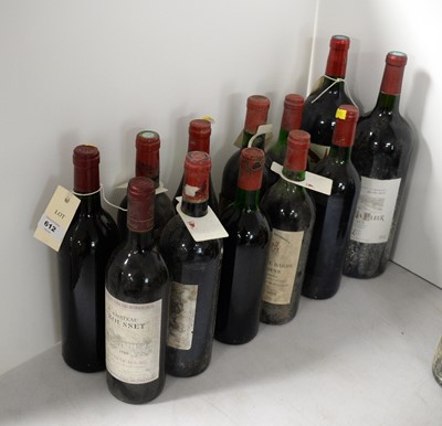 Lot 612 - A selection of bottles of red wine.