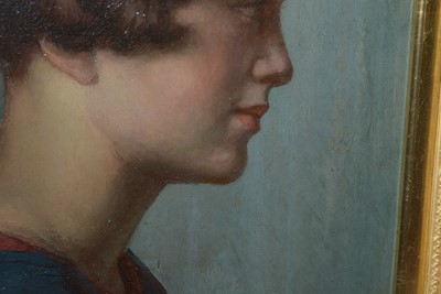 Lot 1071 - Garnet Ruskin Wolseley - Young Girl with Bobbed Hair | oil