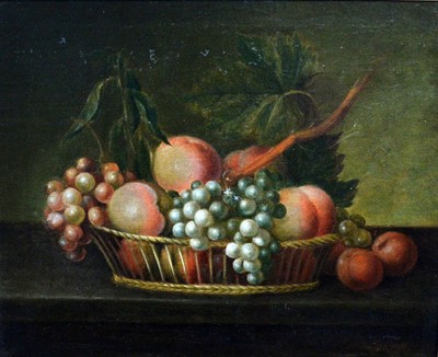 Lot 794 - Follower of Thomas Barker of Bath - Still Life with Peaches and Grapes | oil