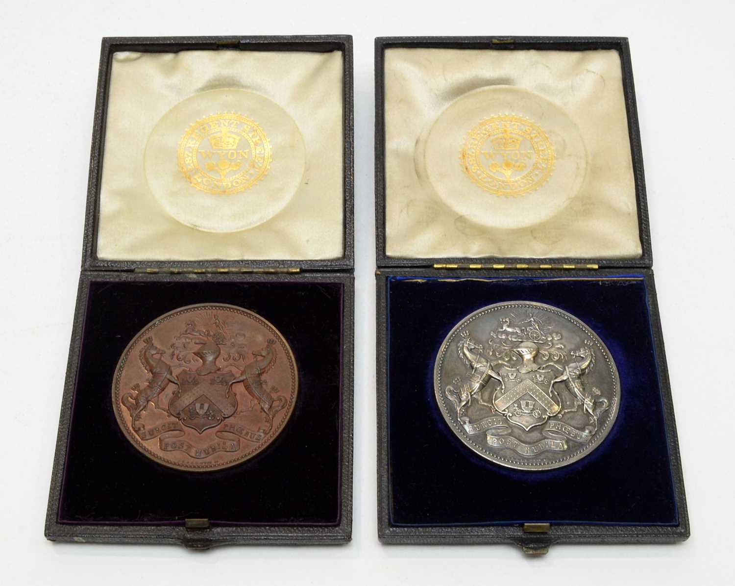Lot 126 - Two award medallions for The Worshipful Company of Coach Makers and Coach Harness Makers