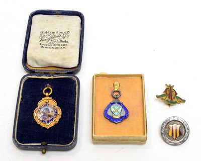 Lot 128 - Silver, gold and another fob medals