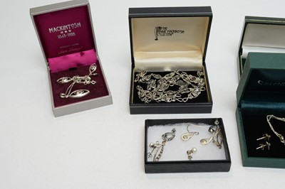Lot 124 - A selection of gold and silver jewellery, many pieces of Rennie Mackintosh Collection