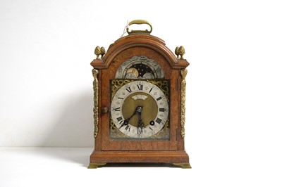 Lot 305A - A 19th Century burr walnut mantle clock