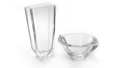 Lot 828 - Orrefors vase and Bowl