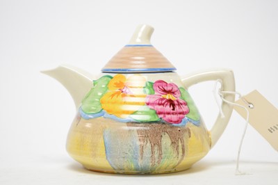 Lot 383 - A Clarice Cliff ‘Bizarre’ Newport Pottery teapot.