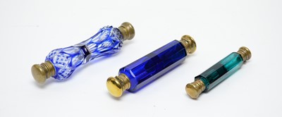 Lot 144 - Three Victorian double-ended scent bottles