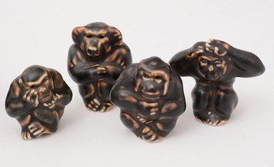 Lot 759 - Four Copenhagen Bears and four apes