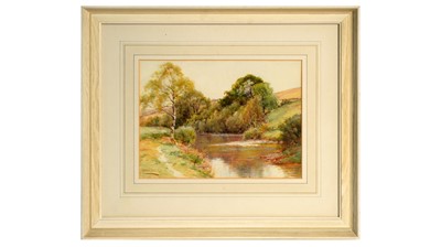 Lot 1064 - Harry Sticks - Bridge House, and On Castlefern Water | watercolour