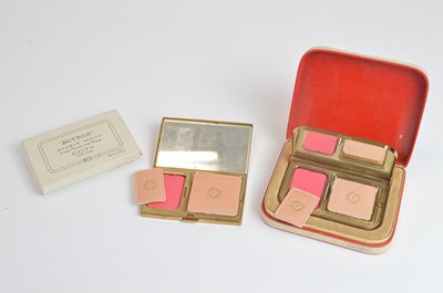 Lot 74 - Coty winter 1942 Christmas highlight compacts "Sleigh Bells" and "Buckle"