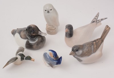 Lot 765 - Seventeen Royal Copenhagen porcelain bird models