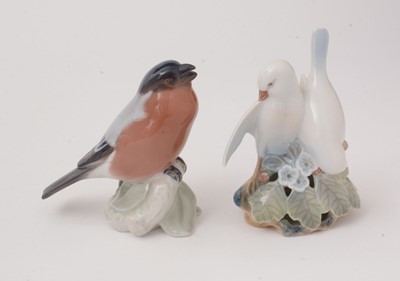 Lot 768 - Seven Royal Copenhagen porcelain bird models