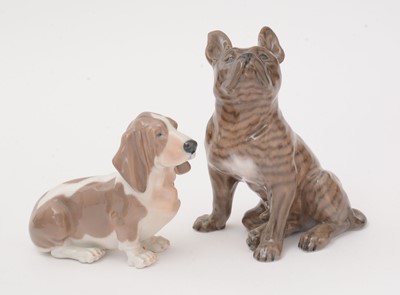 Lot 774 - Four Royal Copenhagen animal models, and a Bing and Grondahl model
