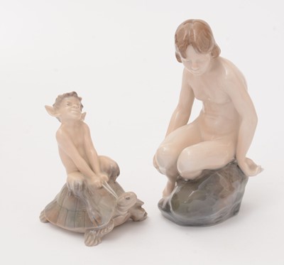 Lot 775 - An assortment of five Royal Copenhagen figurines