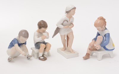 Lot 778 - Nine Bing and Grondahl Copenhagen porcelain figures