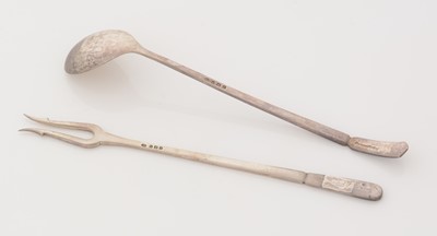 Lot 126 - A George V silver pickle fork and pickle spoon