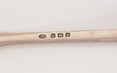 Lot 126 - A George V silver pickle fork and pickle spoon