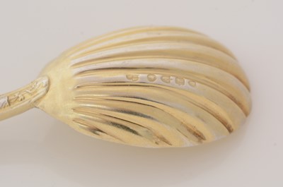 Lot 167 - A Victorian silver parcel-gilt caddy spoon