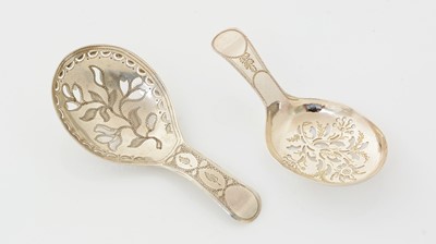 Lot 171 - Two George III silver caddy spoons