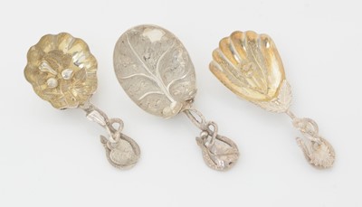 Lot 183 - Three Victorian silver caddy spoons