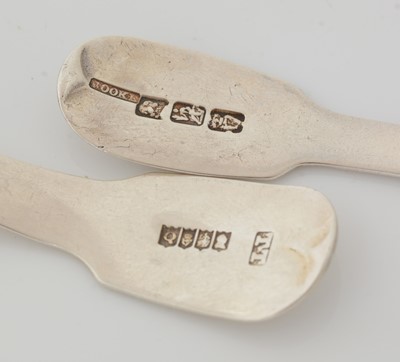 Lot 185 - A George III Irish silver caddy spoon; and another