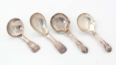 Lot 222 - Four silver caddy spoons