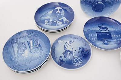 Lot 796 - Nine Bing and Grondahl Mother's Day plates;  together with four various Royal Copenhagen plates.