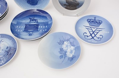 Lot 796 - Nine Bing and Grondahl Mother's Day plates;  together with four various Royal Copenhagen plates.