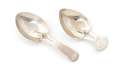 Lot 239 - A George III silver caddy spoon and another by the same maker