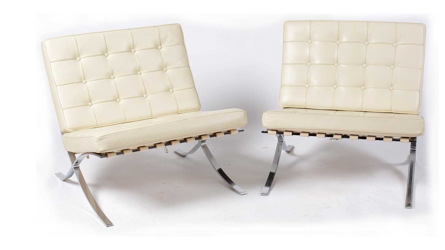 Lot 41 - After Ludwig Mies Van der Rohe & Lilly Reich - two Barcelona chairs
