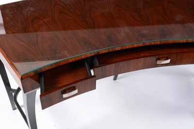 Lot 42 - Jonathan Charles - an Art Deco inspired original contemporary designer desk of curved form
