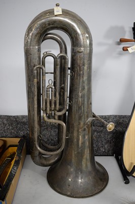 Lot 384 - A silver plated Besson & Co Class A ‘Prototype’ tuba