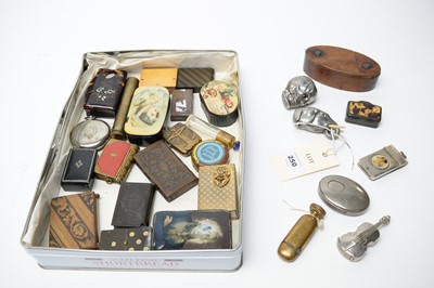 Lot 250 - A collection of novelty 19th Century and later snuff boxes and vesta cases.