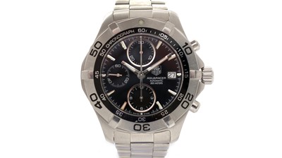 Lot 589 - Tag Heuer Aquaracer: a steel-cased automatic chronograph wristwatch