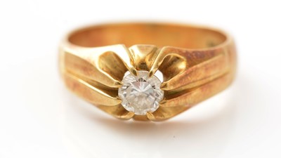 Lot 440 - A single stone diamond ring