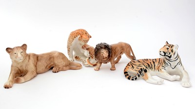 Lot 803 - Four pottery animal groups.