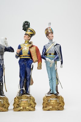 Lot 264 - A collection of Capodimonte military figures.
