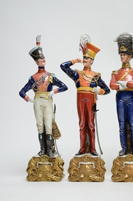 Lot 264 - A collection of Capodimonte military figures.