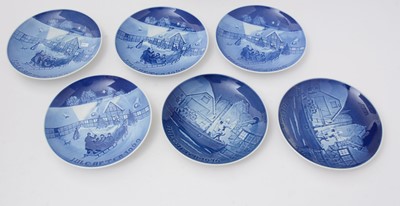 Lot 718 - Bing and Grondahl Copenhagen commemorative Christmas plates