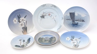 Lot 721 - A selection of Royal Copenhagen plates.
