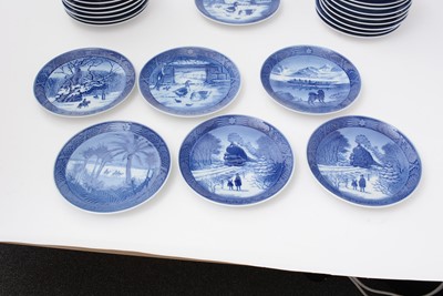 Lot 728 - Approximately thirty nine Royal Copenhagen Christmas plates