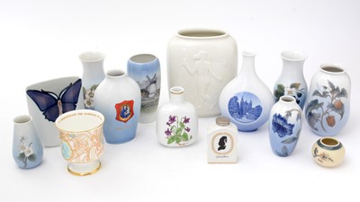 Lot 738 - Ten various Royal Copenhagen vases.