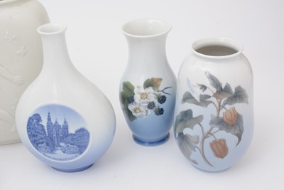 Lot 738 - Ten various Royal Copenhagen vases.