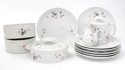 Lot 739 - A Raymond Loewry design 'quince' pattern part porcelain dinner service.
