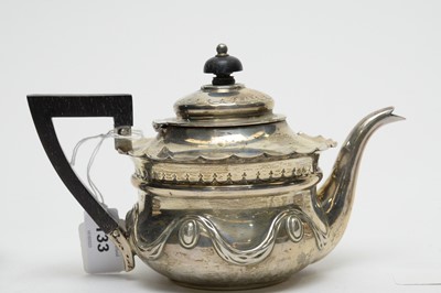Lot 133 - A silver bachelor's tea service, by Josiah Williams & Co