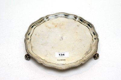 Lot 134 - A silver waiter, by Gowland & Grant