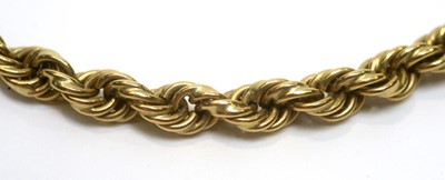 Lot 189 - A 9ct yellow gold twist link chain necklace