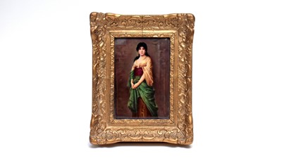 Lot 893 - A German porcelain plaque