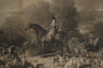 Lot 1023 - After Dean Wolstenholme - Lord Glamis and Stag Hounds | engraving